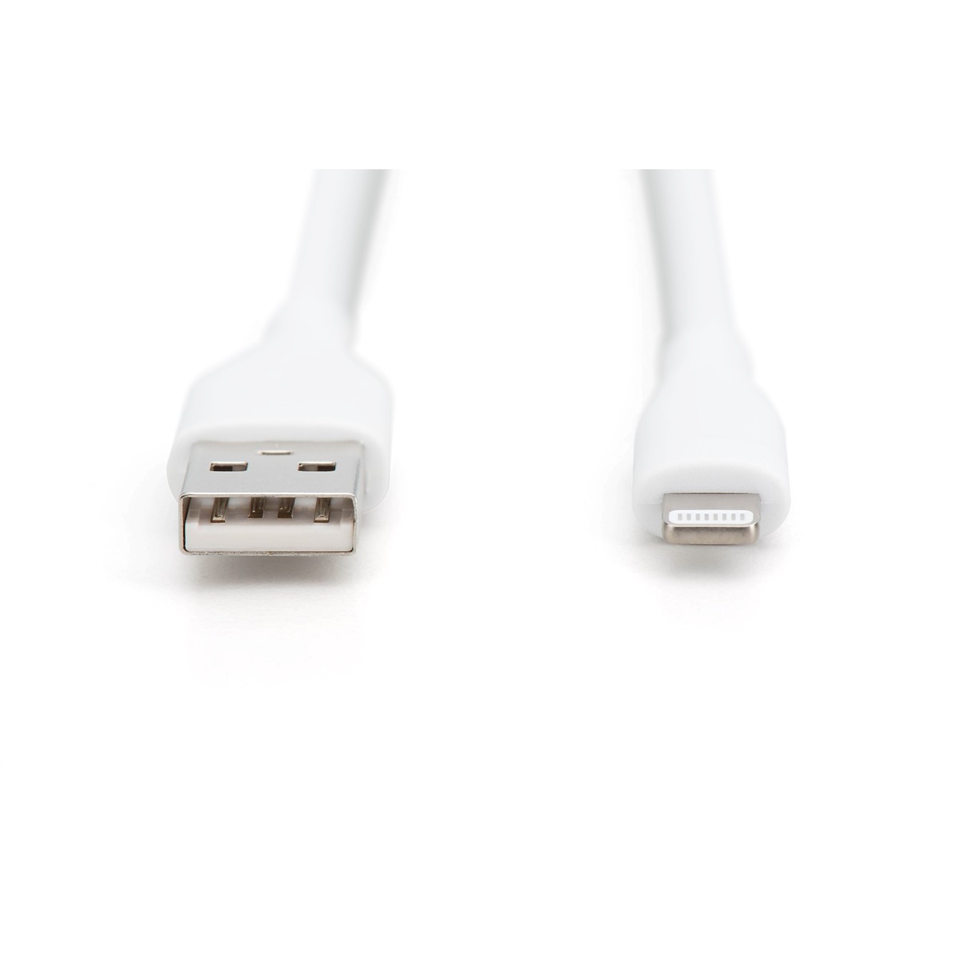 DIGITUS USB 2.0 Cable Type A to Lightning - 2m - White Silicone — Buy in Cyprus with Fast Delivery