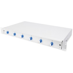 Buy DIGITUS Fiber Optic Splice Box 1U - 6x LC OS2 Gray - Rack-mount Steel Enclosure in Cyprus, Nicosia, Limassol, Larnaka, Pafos