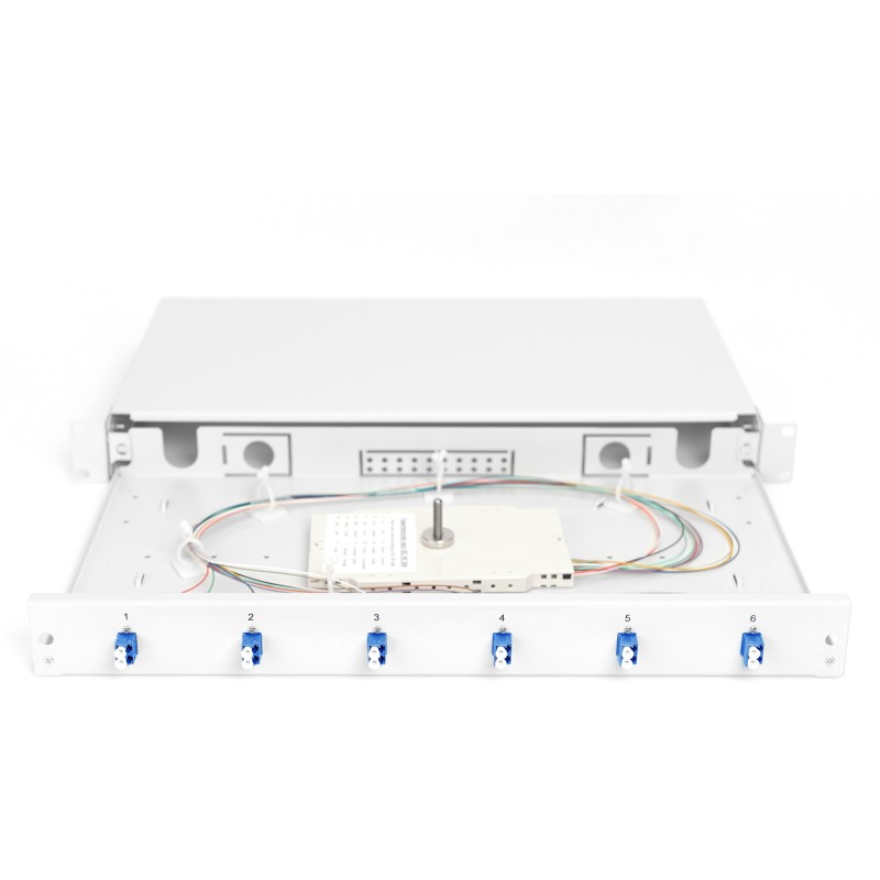 Buy DIGITUS Fiber Optic Splice Box 1U - 6x LC OS2 Gray - Rack-mount Steel Enclosure in Cyprus, Nicosia, Limassol, Larnaka, Pafos