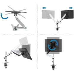 Buy Desk Monitor Mount for 1 Monitor up to 69 cm (27") - DA-90351 - Black/Silver in Cyprus, Nicosia, Limassol, Larnaka, Pafos