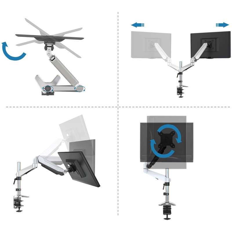 Buy Desk Monitor Mount for 1 Monitor up to 69 cm (27") - DA-90351 - Black/Silver in Cyprus, Nicosia, Limassol, Larnaka, Pafos