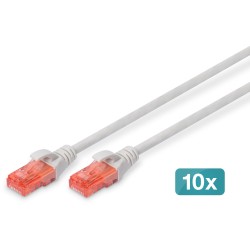 Buy DIGITUS CAT 6 UTP Patch Cable - LSZH - 0.5 m - Gray - 10 Pack in Cyprus, Nicosia, Limassol, Larnaka, Pafos