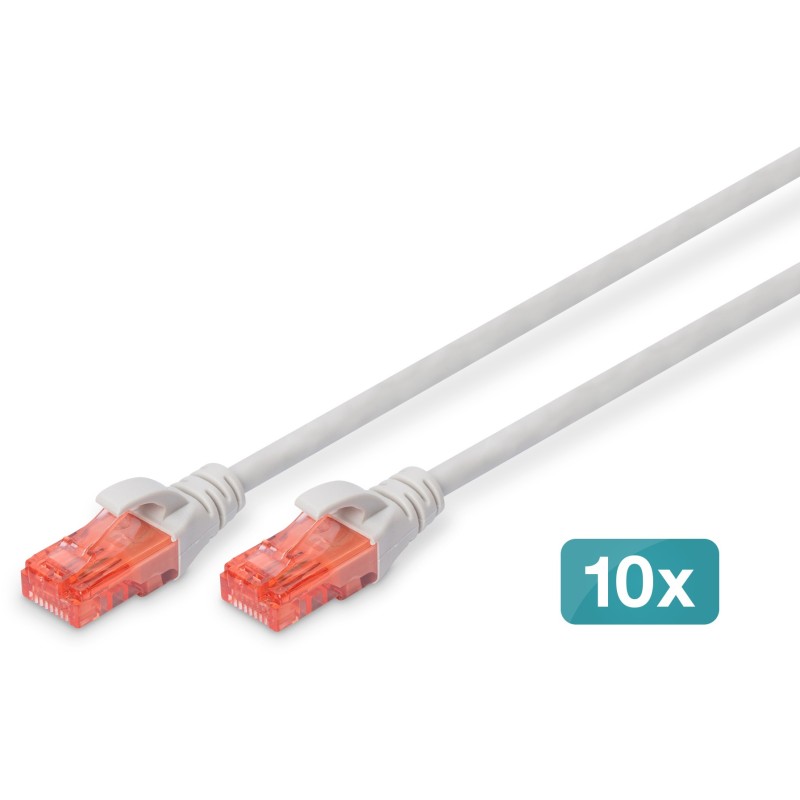 Buy DIGITUS CAT 6 UTP Patch Cable - LSZH - 0.5 m - Gray - 10 Pack in Cyprus, Nicosia, Limassol, Larnaka, Pafos