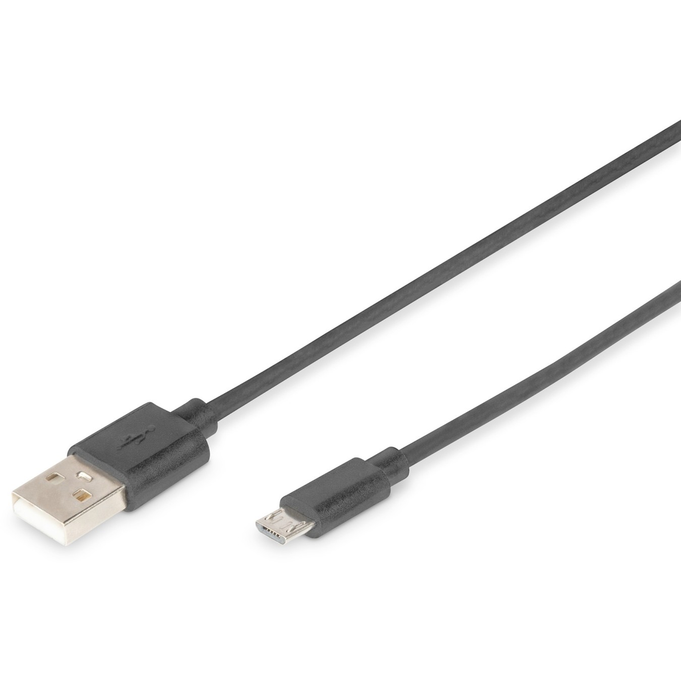 DIGITUS USB 2.0 A to Micro-B Cable - Black - Stainless Steel Braided - 1.8 m — Buy in Cyprus with Fast Delivery