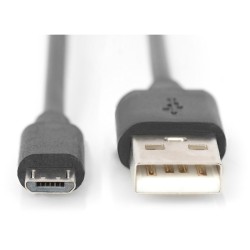 Buy DIGITUS USB 2.0 A to Micro-B Cable - Black - Stainless Steel Braided - 1.8 m in Cyprus, Nicosia, Limassol, Larnaka, Pafos