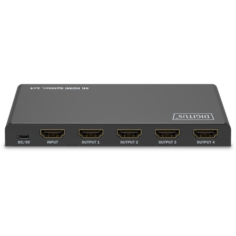 Buy DIGITUS HDMI Splitter 1x4 4K 60Hz HDCP 2.3 EDID Control - Black, Metal in Cyprus, Nicosia, Limassol, Larnaka, Pafos