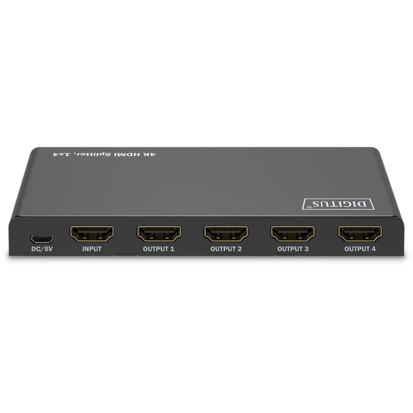 DIGITUS HDMI Splitter 1x4 4K 60Hz HDCP 2.3 EDID Control - Black, Metal — Buy in Cyprus with Fast Delivery