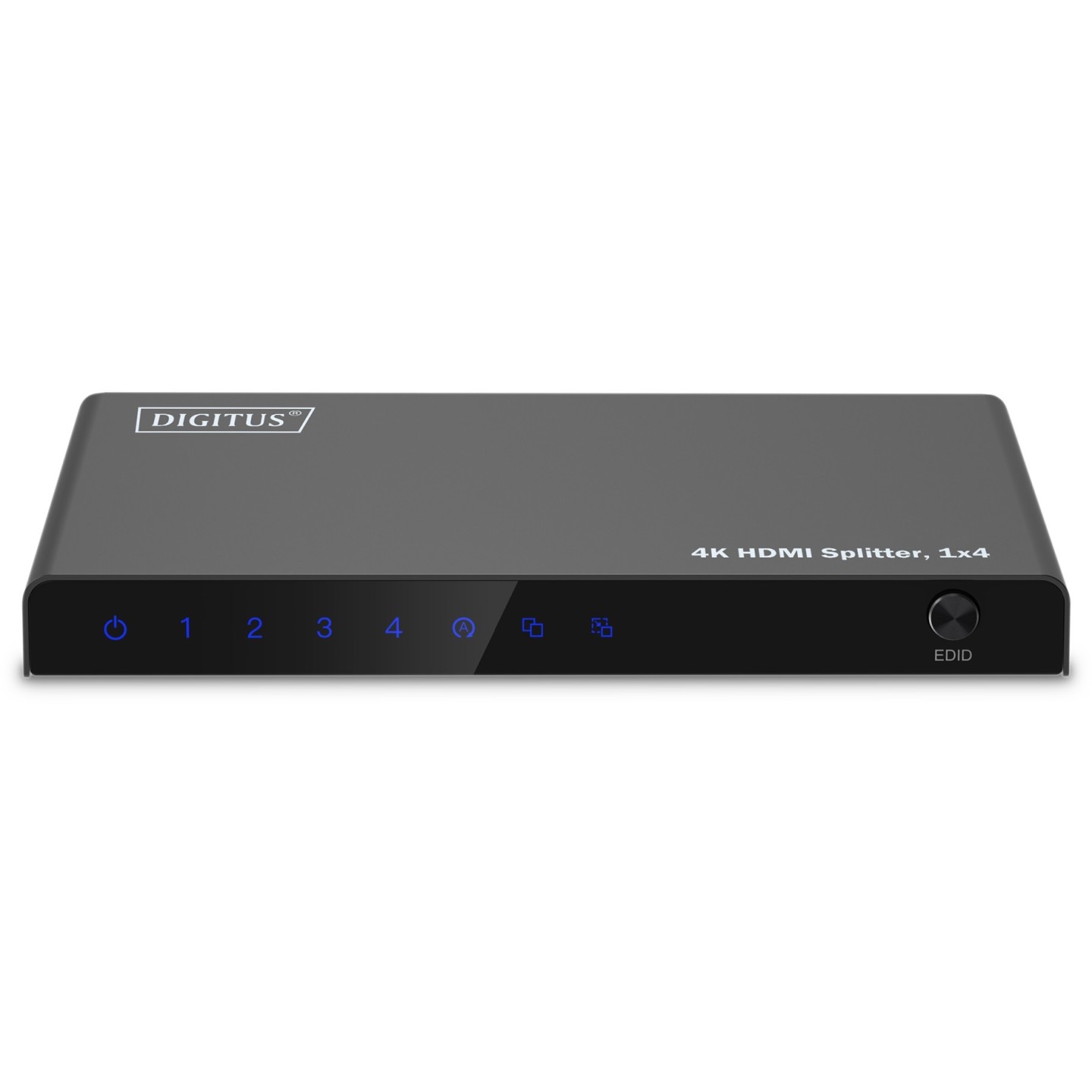 DIGITUS HDMI Splitter 1x4 4K 60Hz HDCP 2.3 EDID Control - Black, Metal — Buy in Cyprus with Fast Delivery