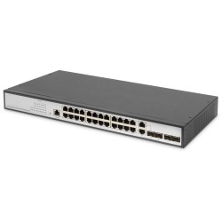 Buy Digitus 24-Port Gigabit Managed Switch - Black/Gray - 24x Gigabit RJ45, 2x S... in Cyprus, Nicosia, Limassol, Larnaka, Pafos