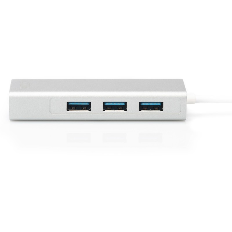 Buy DIGITUS USB-C Hub with 3-Port USB 3.0 + Gigabit Ethernet - White in Cyprus, Nicosia, Limassol, Larnaka, Pafos