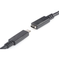 Buy DIGITUS USB 2.0 USB-C Extension Cable - USB-C to USB-C, 1.5m, Black in Cyprus, Nicosia, Limassol, Larnaka, Pafos