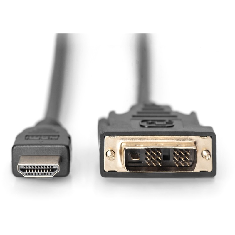 Buy DIGITUS HDMI Cable A- to DVI (18+1) - Stainless Steel, 2.0 m, Black, FullHD in Cyprus, Nicosia, Limassol, Larnaka, Pafos