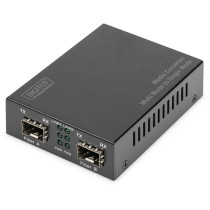 Z DIGITUS Professional Media Converter - DN-82133 - 2x SFP MM/SM, 1000Base-X in, 100/1000Base-X out, 5V, Black
