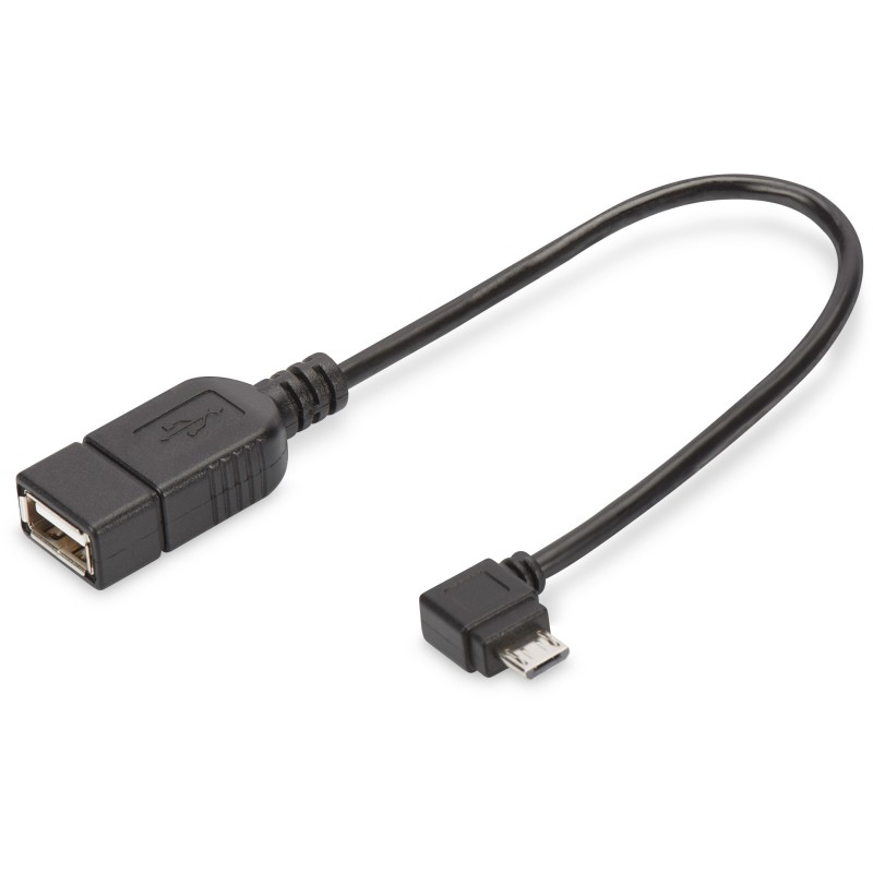 Buy DIGITUS USB OTG Micro-B to USB-A Adapter - 0.15 m Cable - Black in Cyprus, Nicosia, Limassol, Larnaka, Pafos