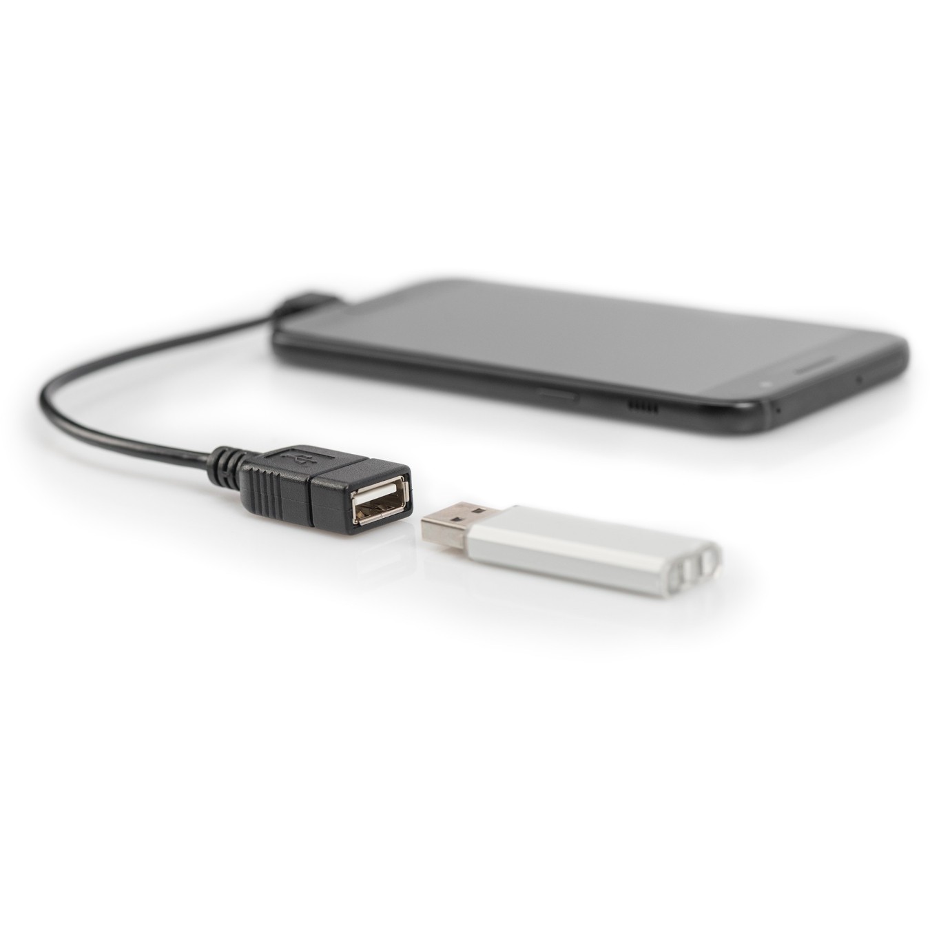 DIGITUS USB OTG Micro-B to USB-A Adapter - 0.15 m Cable - Black — Buy in Cyprus with Fast Delivery