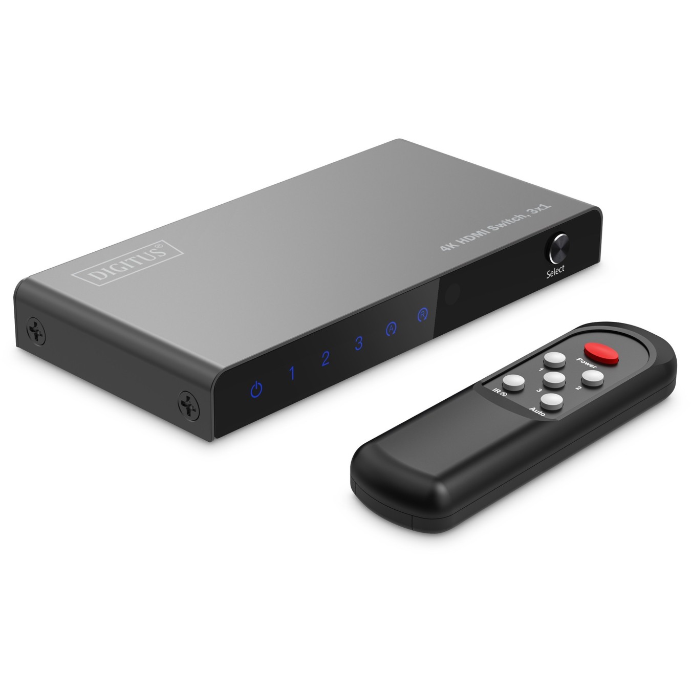 DIGITUS HDMI Switch 4x1 4K 60Hz HDCP 2.3 - Black — Buy in Cyprus with Fast Delivery
