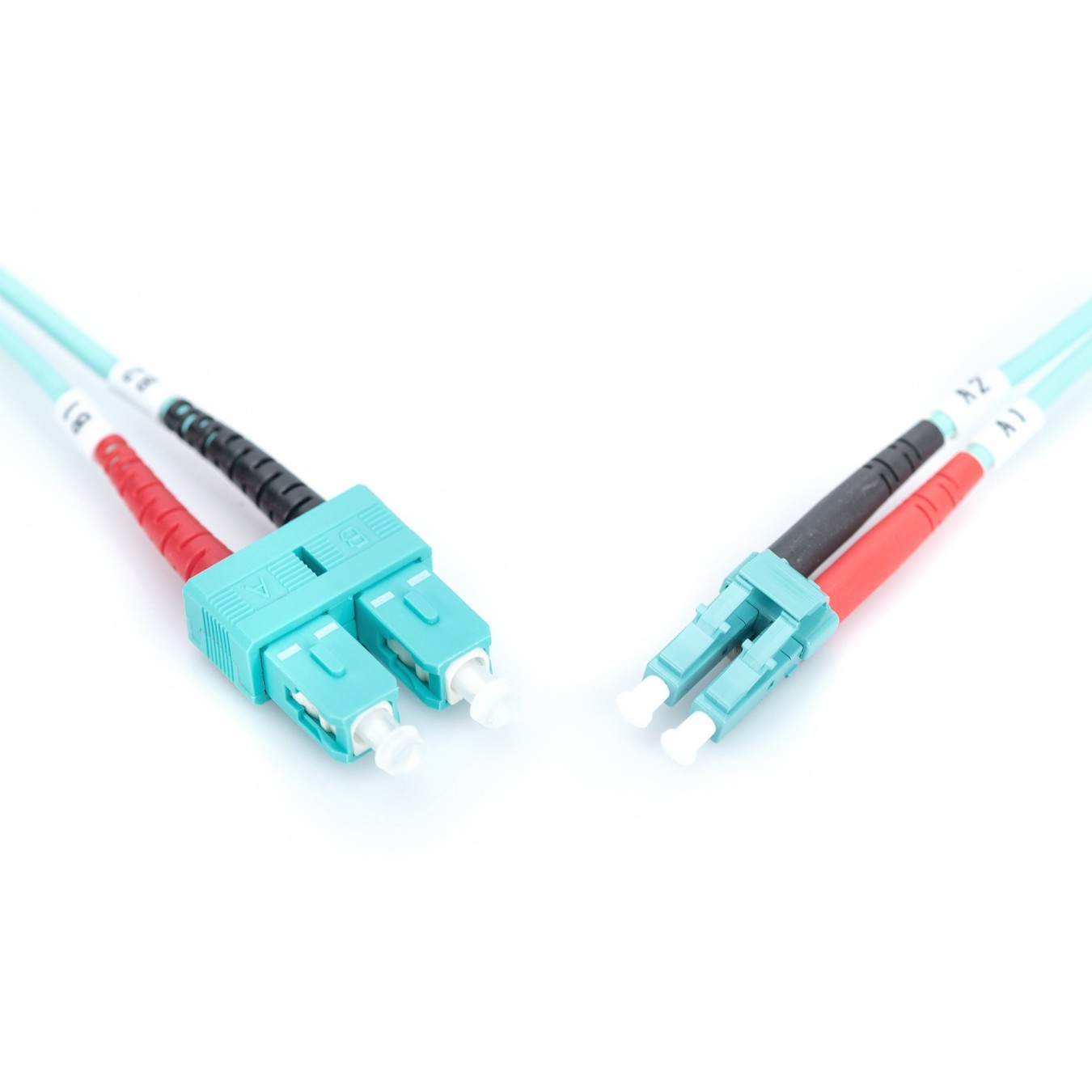DIGITUS LWL Patchkabel LC to SC - 2.0 m - OM3 Multimode Duplex - Aqua — Buy in Cyprus with Fast Delivery