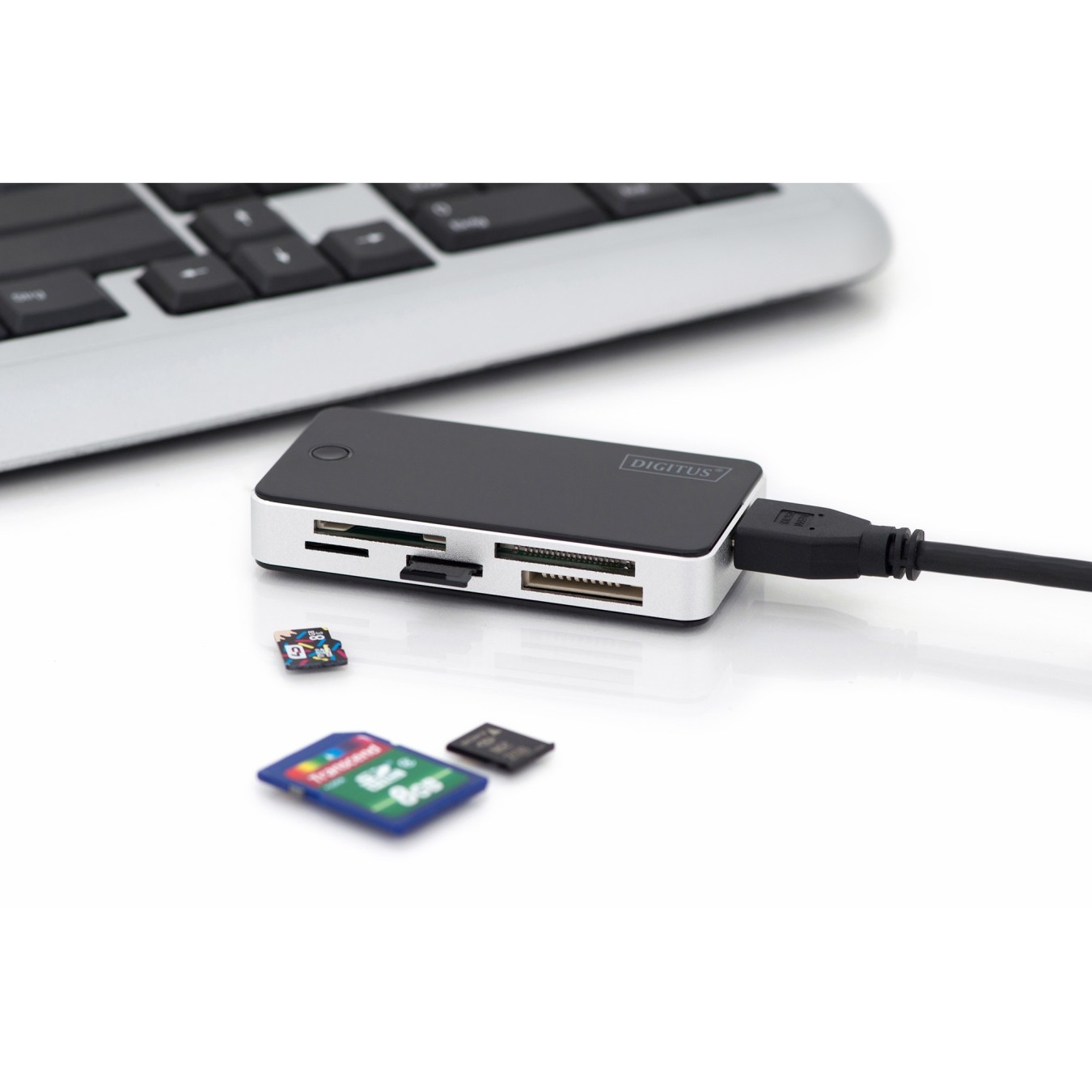 DIGITUS Card Reader USB 3.0 External - (Black/White, SD + microSD, USB-A 3.0) — Buy in Cyprus with Fast Delivery