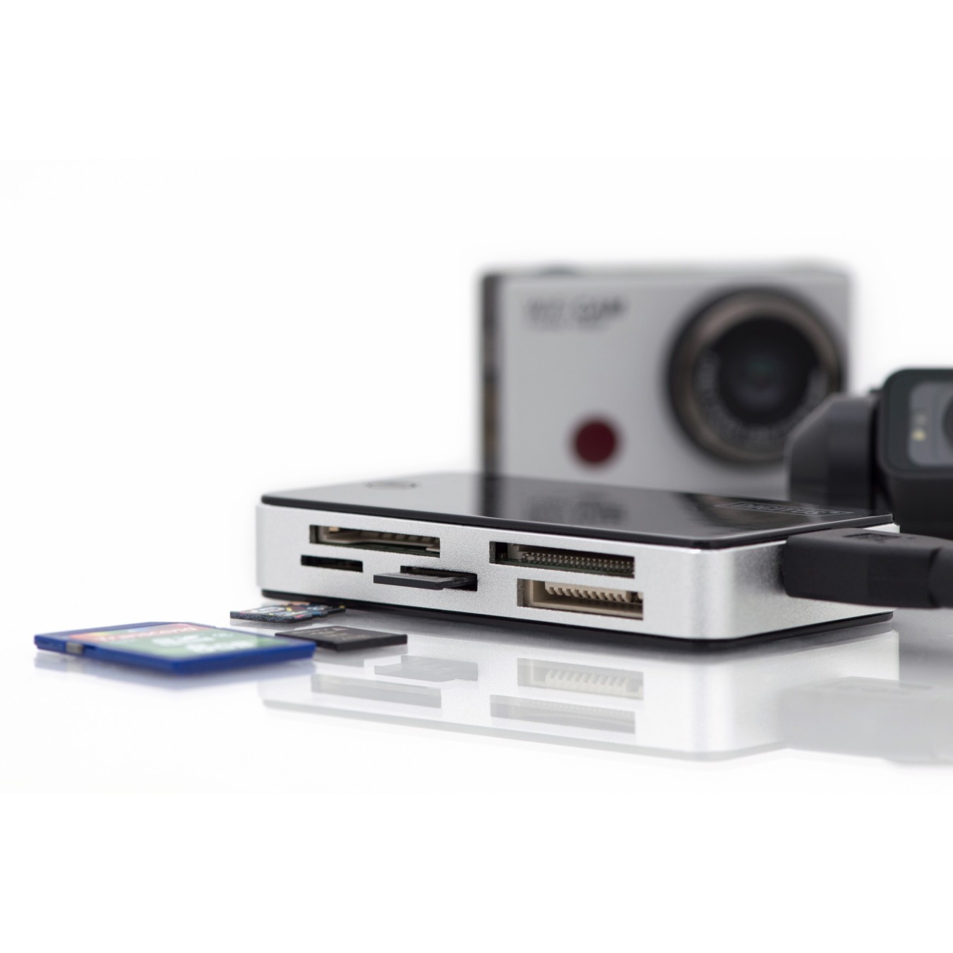 DIGITUS Card Reader USB 3.0 External - (Black/White, SD + microSD, USB-A 3.0) — Buy in Cyprus with Fast Delivery