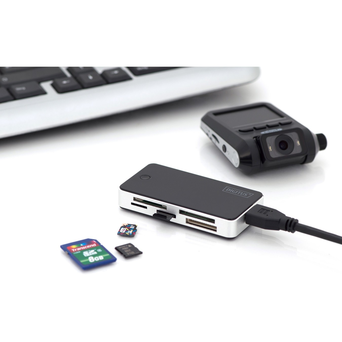 DIGITUS Card Reader USB 3.0 External - (Black/White, SD + microSD, USB-A 3.0) — Buy in Cyprus with Fast Delivery