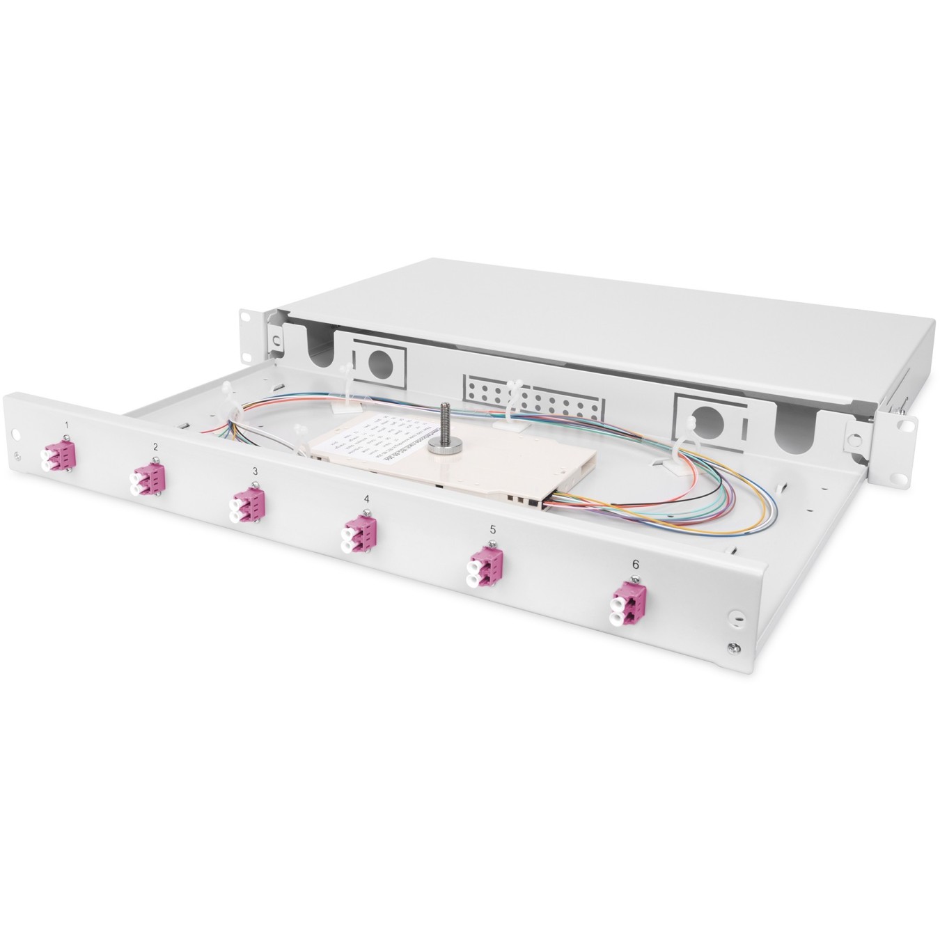 DIGITUS Fiber Optic Splice Box - 1U - Grey, 6x LC, OM4 — Buy in Cyprus with Fast Delivery
