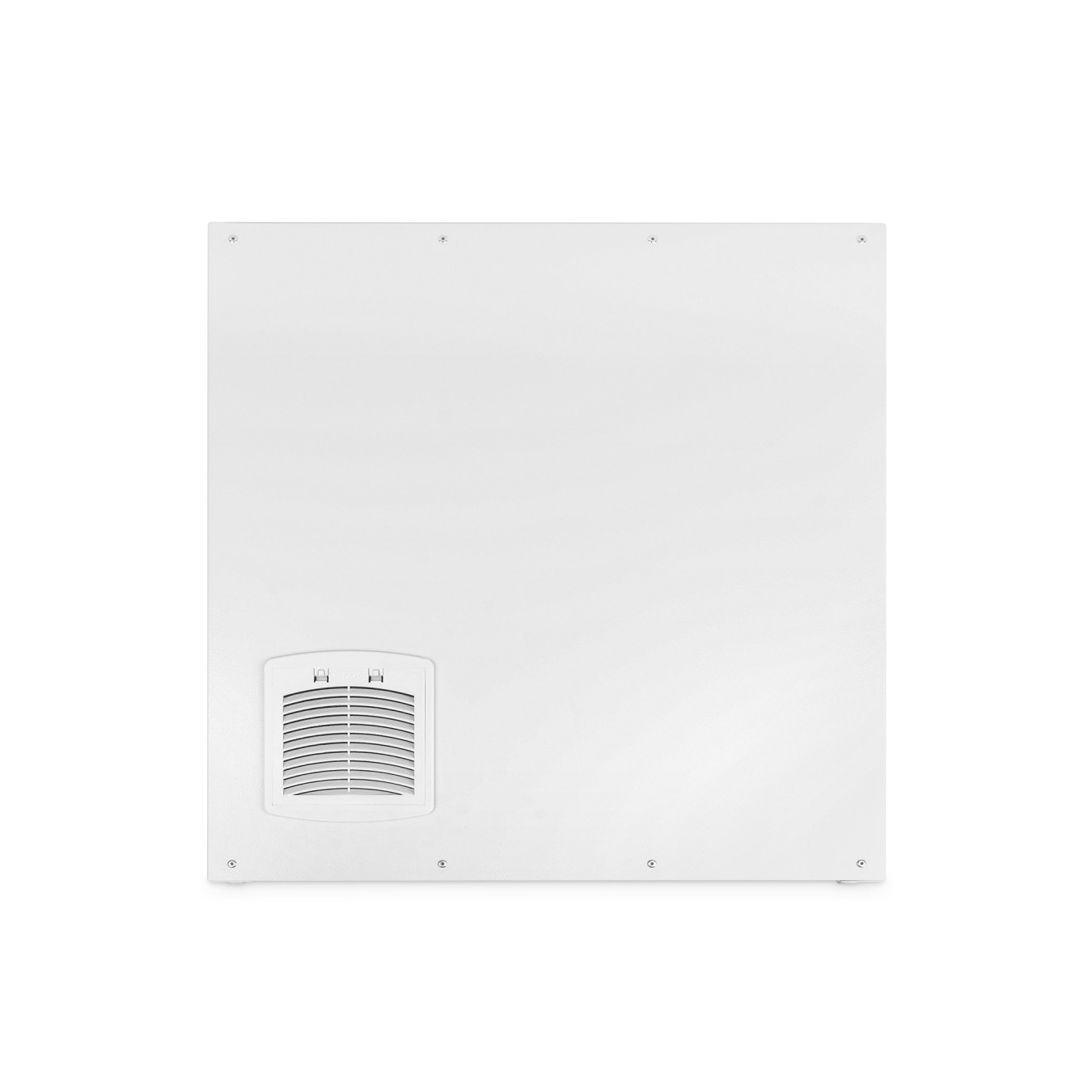 PC cabinet with glass door for computer chassis - (Gray, RAL 7035, includes fan and caster kit)