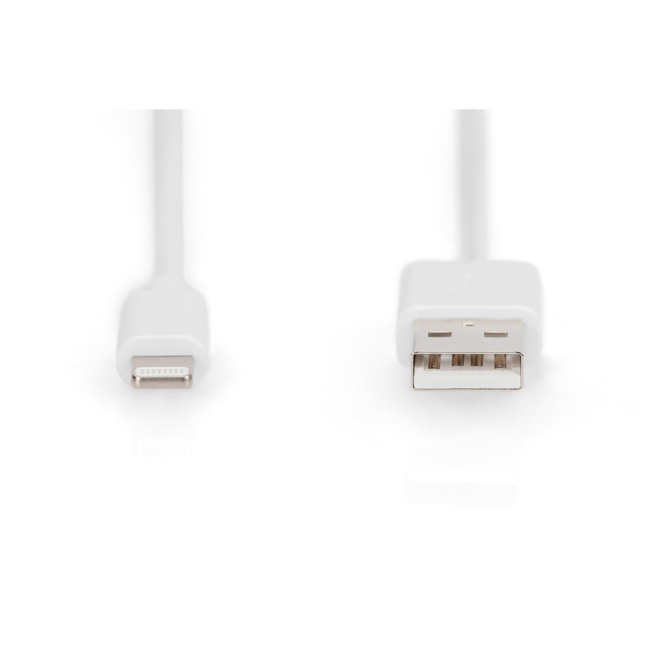 DIGITUS USB Cable 2.0 A to Lightning - White, 2 m, MFI Certified — Buy in Cyprus with Fast Delivery