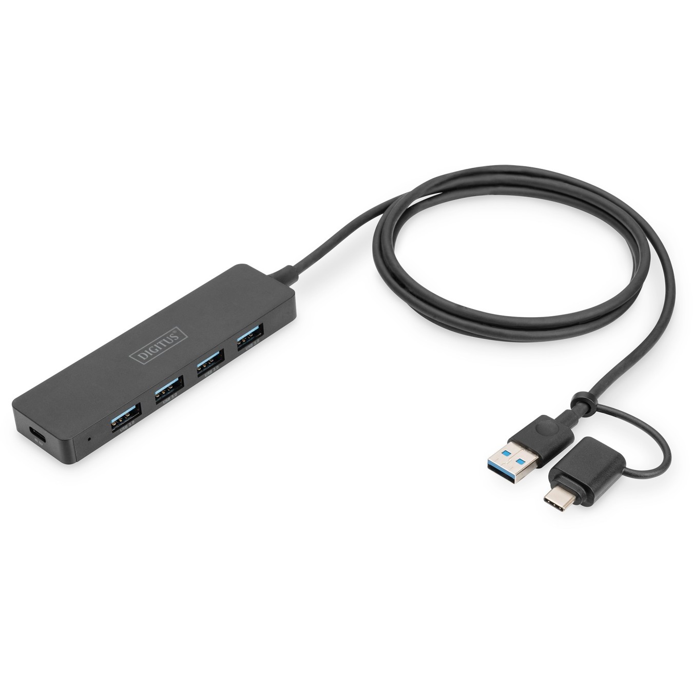 DIGITUS USB 3.0 Hub 4-Port Slim - USB-C Hub, 1.2m Cable — Buy in Cyprus with Fast Delivery