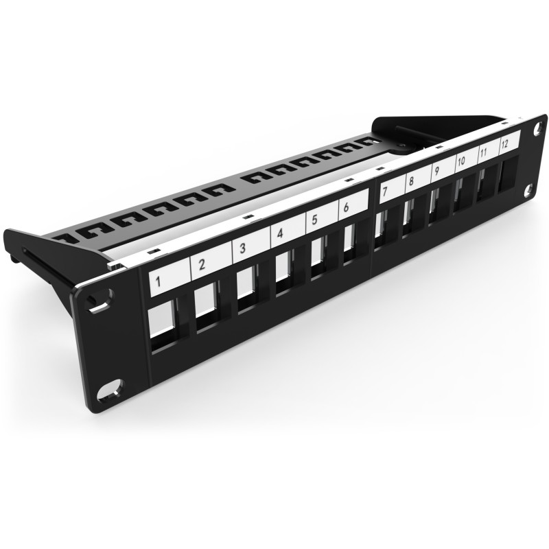 Buy DIGITUS Patchpanel 1HE 12-Port Modular - Black in Cyprus, Nicosia, Limassol, Larnaka, Pafos