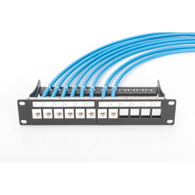 Buy DIGITUS Patchpanel 1HE 12-Port Modular - Black in Cyprus, Nicosia, Limassol, Larnaka, Pafos
