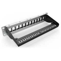 Buy DIGITUS Patchpanel 1HE 12-Port Modular - Black in Cyprus, Nicosia, Limassol, Larnaka, Pafos