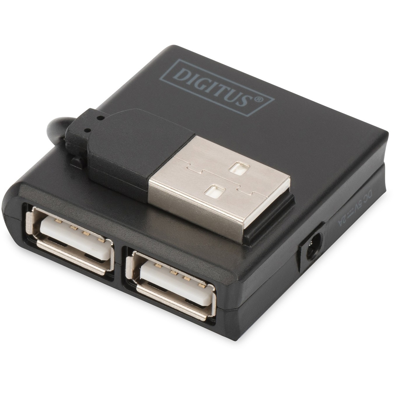 DIGITUS USB-Hub 4-Port USB 2.0 - (Black, Integrated Cable) — Buy in Cyprus with Fast Delivery