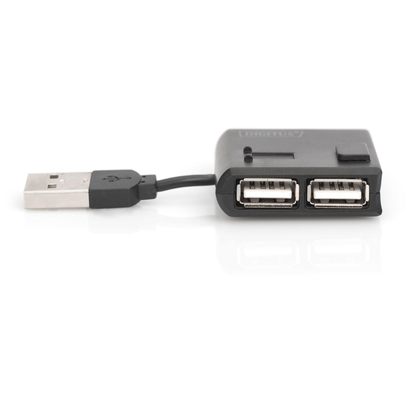 DIGITUS USB-Hub 4-Port USB 2.0 - (Black, Integrated Cable) — Buy in Cyprus with Fast Delivery