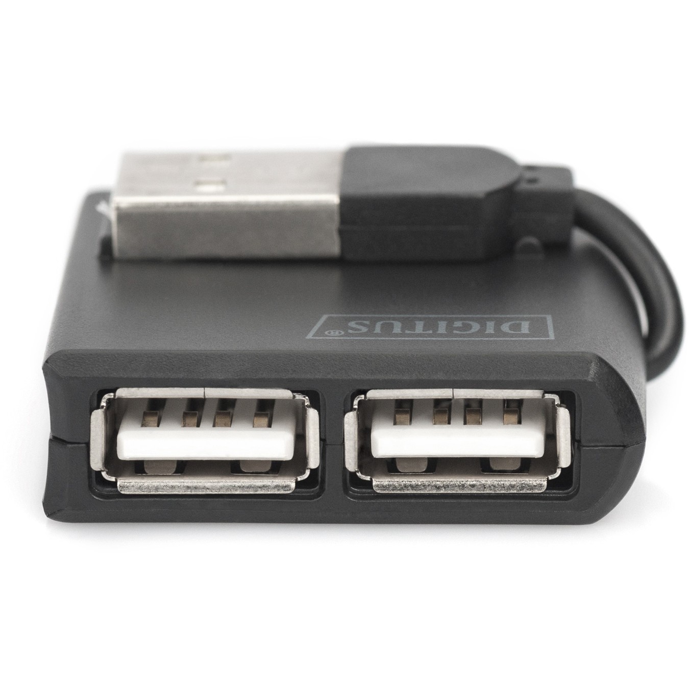 DIGITUS USB-Hub 4-Port USB 2.0 - (Black, Integrated Cable) — Buy in Cyprus with Fast Delivery