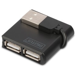 Buy DIGITUS USB-Hub 4-Port USB 2.0 - (Black, Integrated Cable) in Cyprus, Nicosia, Limassol, Larnaka, Pafos