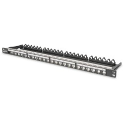 Buy DIGITUS Patchpanel 0.5HE 24-Port Shielded - Black in Cyprus, Nicosia, Limassol, Larnaka, Pafos