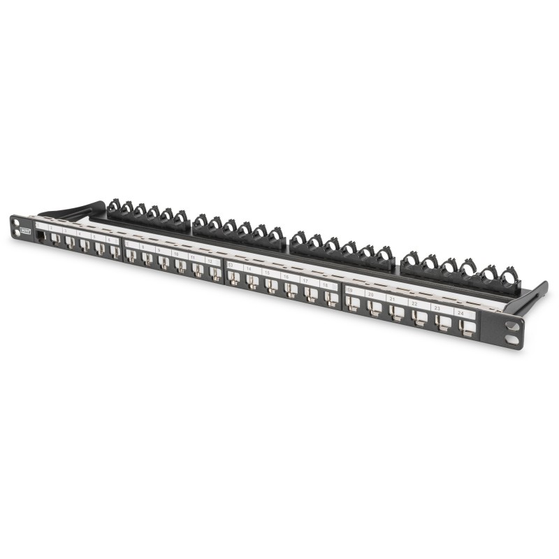 Buy DIGITUS Patchpanel 0.5HE 24-Port Shielded - Black in Cyprus, Nicosia, Limassol, Larnaka, Pafos