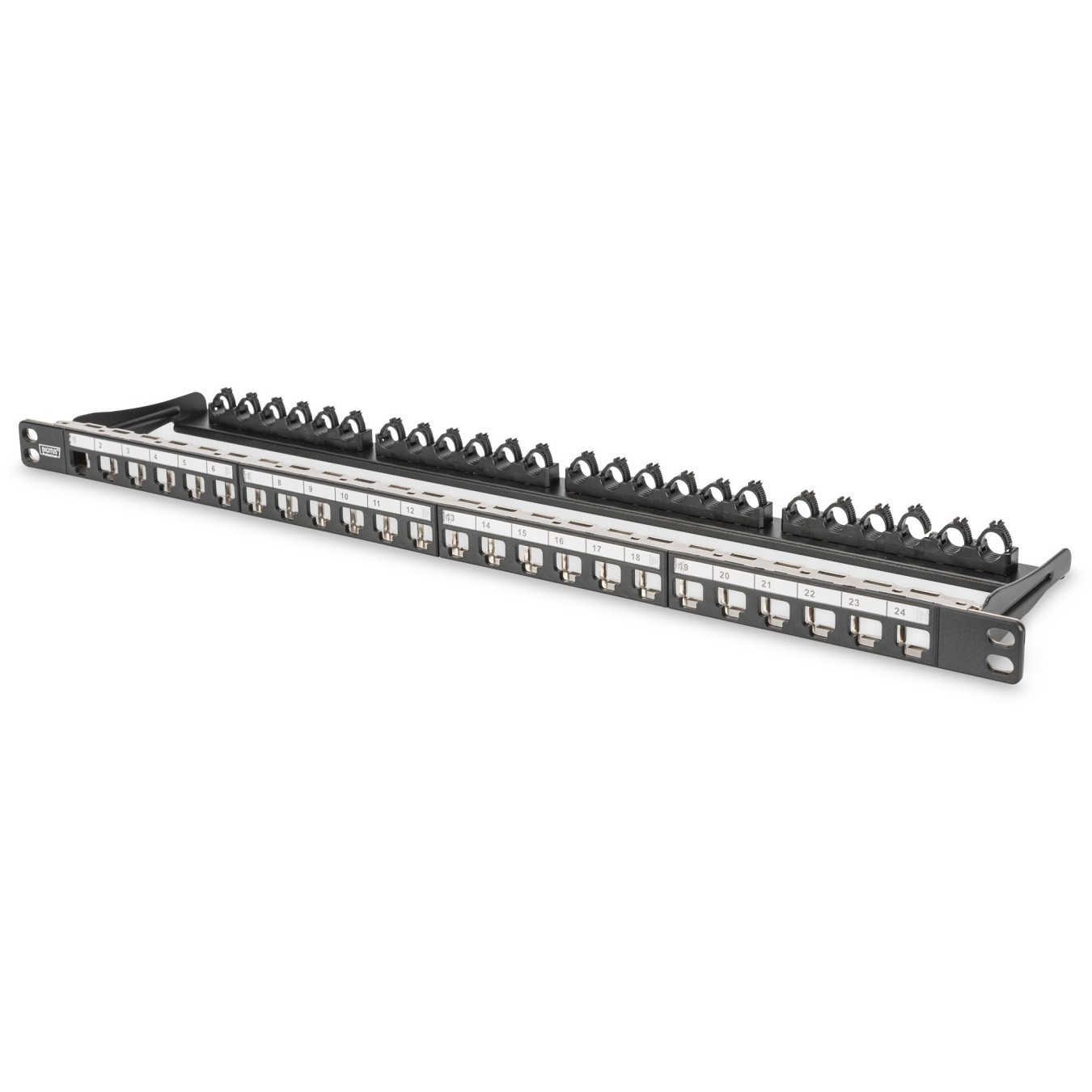 DIGITUS Patchpanel 0.5HE 24-Port Shielded - Black — Buy in Cyprus with Fast Delivery