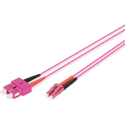 Buy DIGITUS LWL Patch Cable LC to SC - 1 m Multimode OM4 (Violet) in Cyprus, Nicosia, Limassol, Larnaka, Pafos