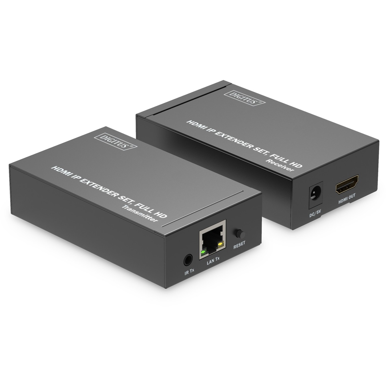 DIGITUS HDMI IP Extender Set HDMI 120m Full HD - Black — Buy in Cyprus with Fast Delivery
