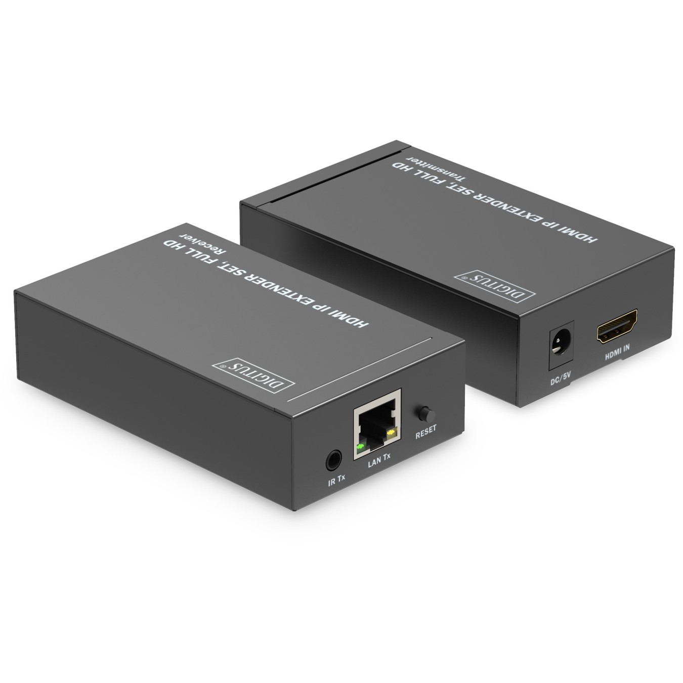 DIGITUS HDMI IP Extender Set HDMI 120m Full HD - Black — Buy in Cyprus with Fast Delivery