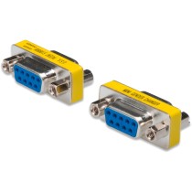 DIGITUS Mini Gender-Changer 9-pin D-Sub9 - Yellow, Metal housing — Buy in Cyprus with Fast Delivery