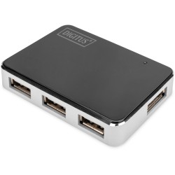 Buy DIGITUS USB-Hub 4-Port USB 2.0 - Black & Silver - 0.66 m Cable in Cyprus, Nicosia, Limassol, Larnaka, Pafos