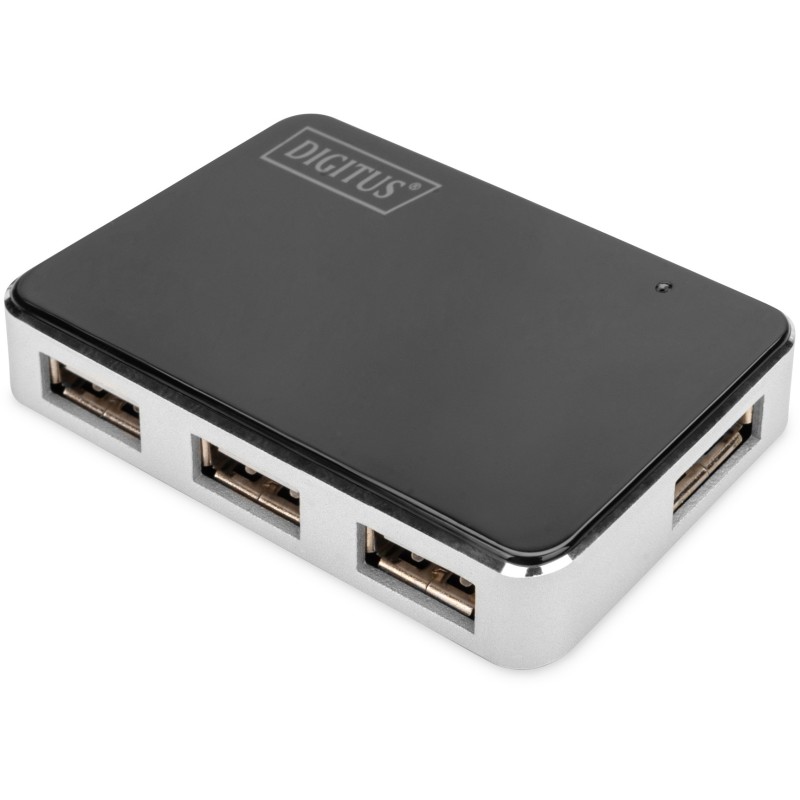 Buy DIGITUS USB-Hub 4-Port USB 2.0 - Black & Silver - 0.66 m Cable in Cyprus, Nicosia, Limassol, Larnaka, Pafos