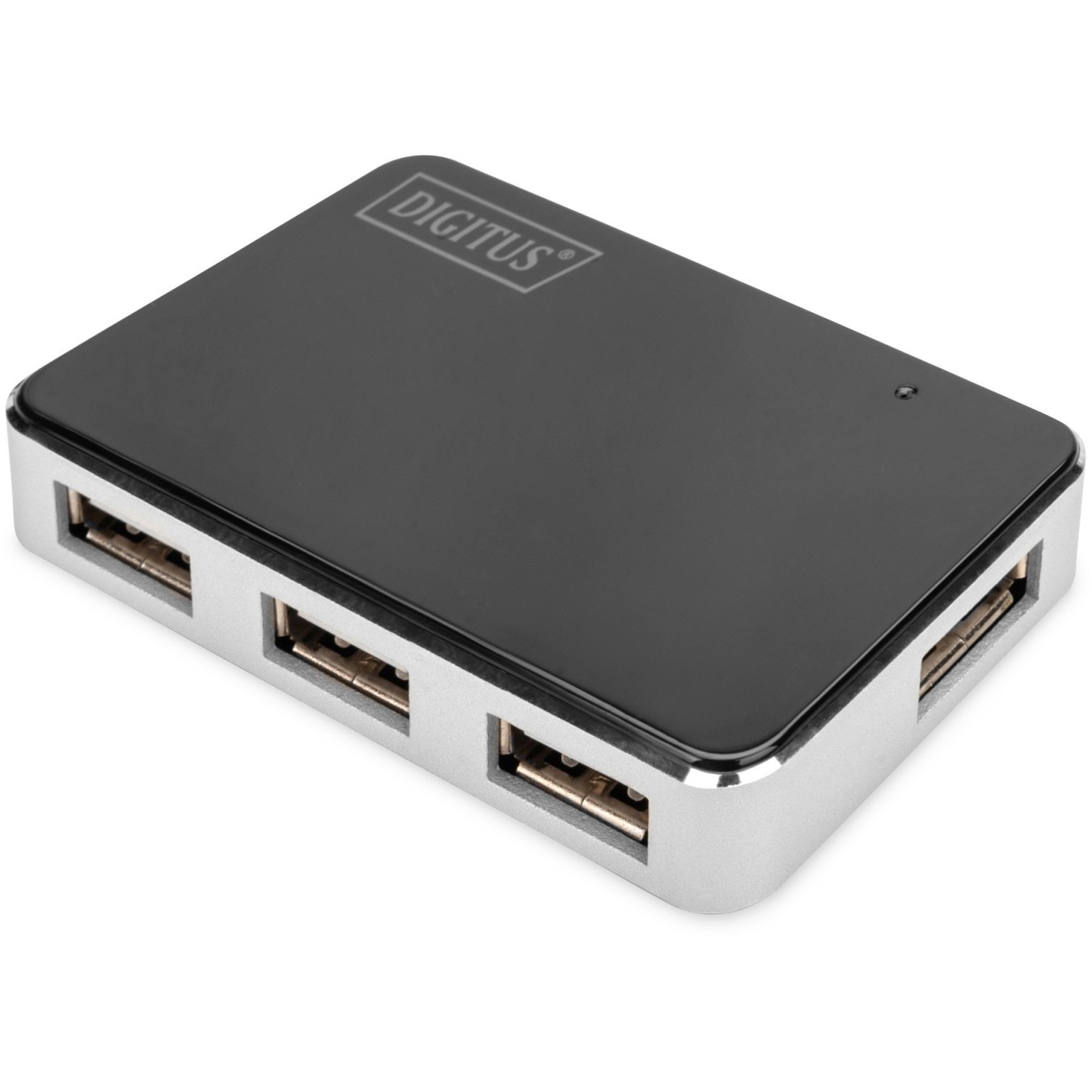 DIGITUS USB-Hub 4-Port USB 2.0 - Black & Silver - 0.66 m Cable — Buy in Cyprus with Fast Delivery