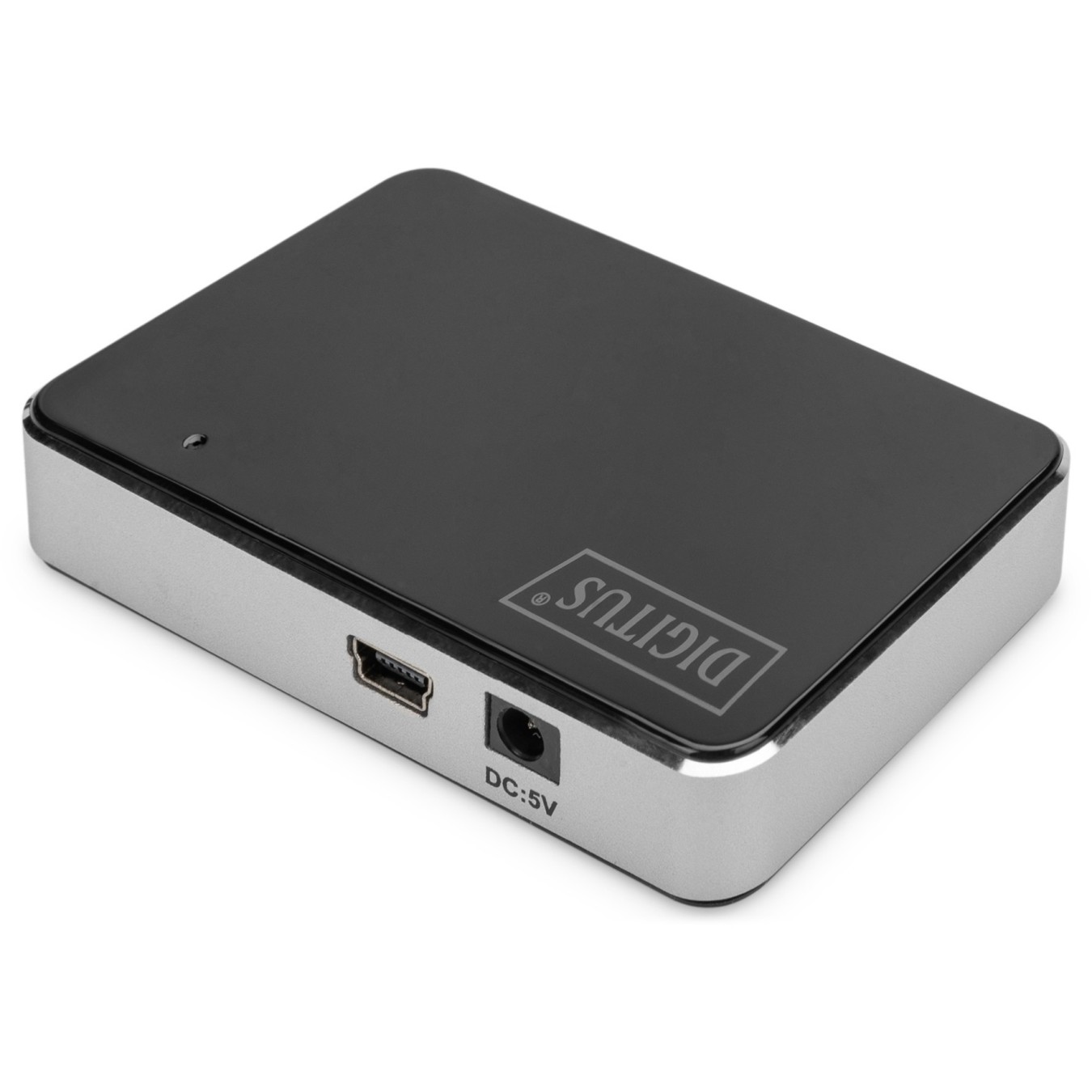 DIGITUS USB-Hub 4-Port USB 2.0 - Black & Silver - 0.66 m Cable — Buy in Cyprus with Fast Delivery