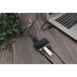 Buy DIGITUS USB-Hub 4-Port USB 2.0 - Black & Silver - 0.66 m Cable in Cyprus, Nicosia, Limassol, Larnaka, Pafos