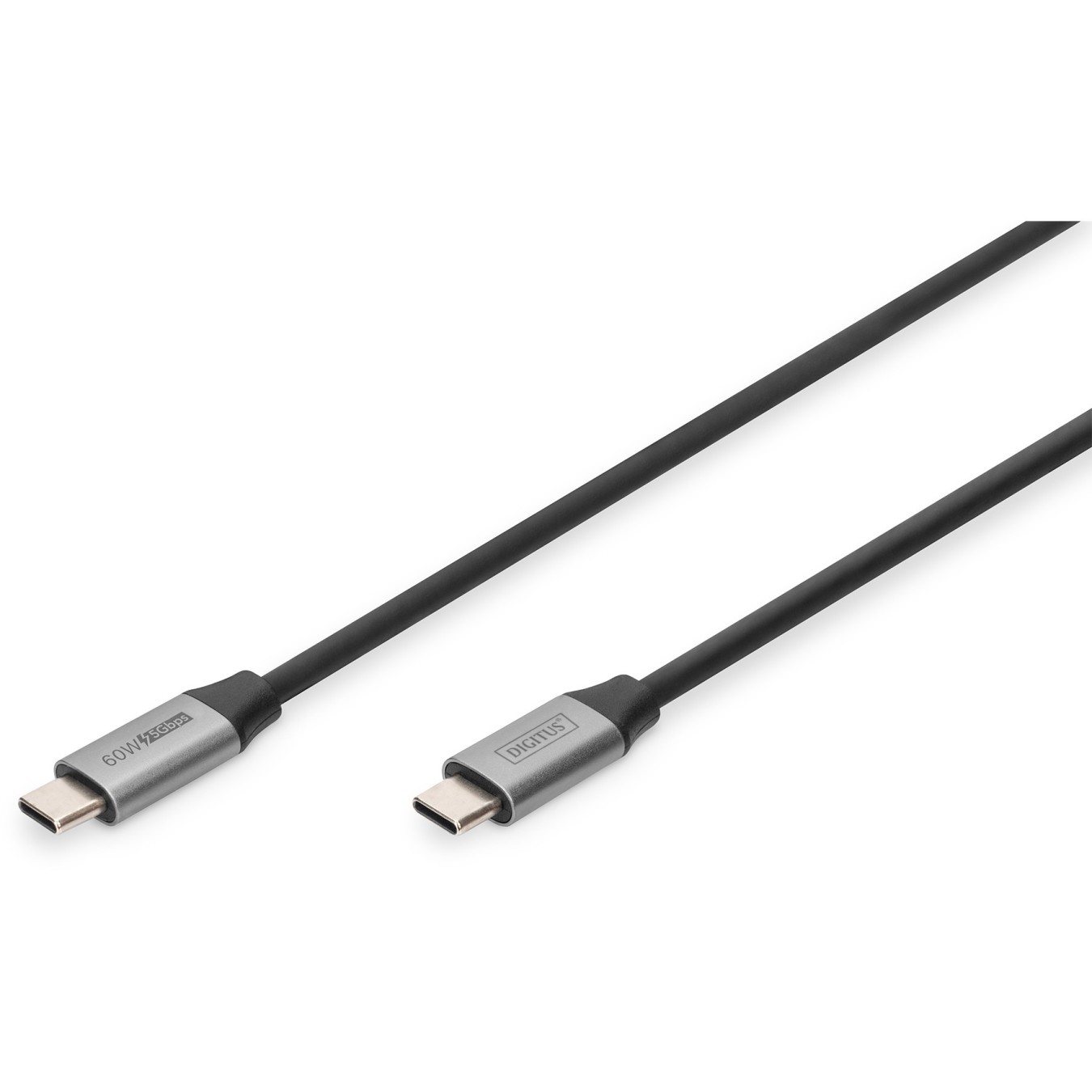 Digitus USB-C to USB-C Cable 1 m - Black - USB 3.2 Gen 1, PD 60W — Buy in Cyprus with Fast Delivery