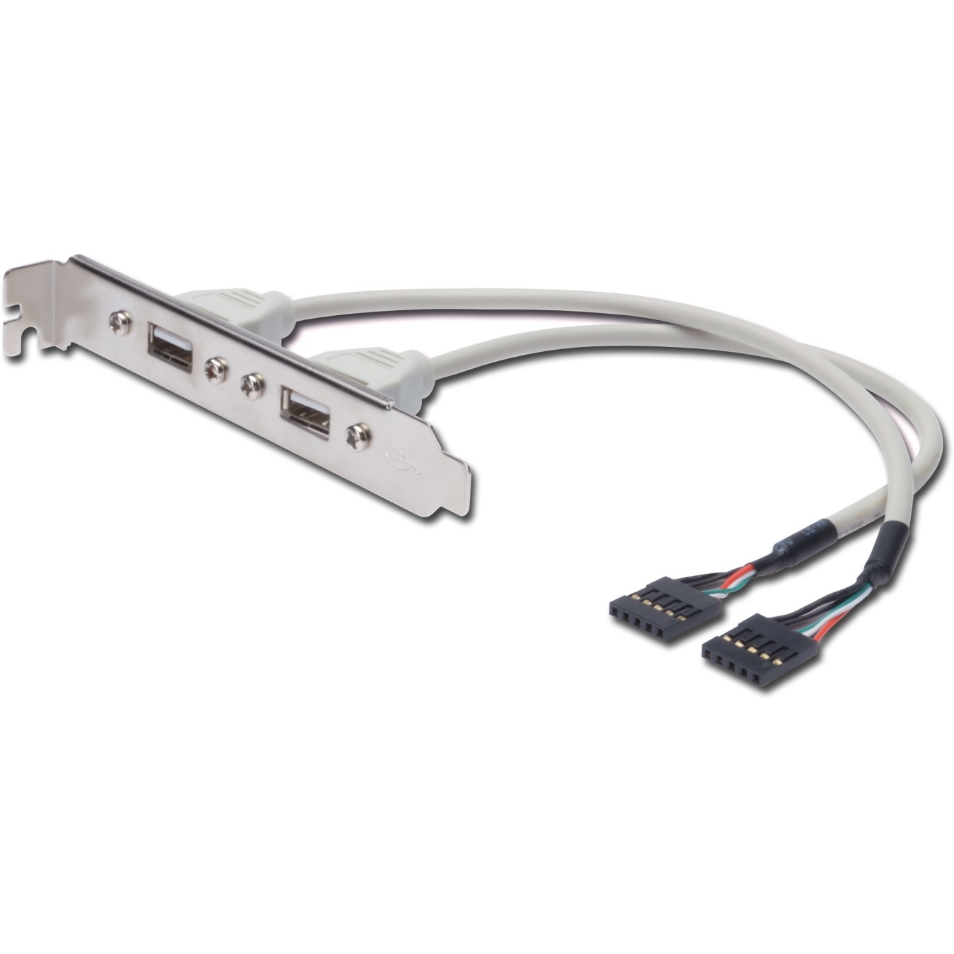 DIGITUS Slotblech 2xUSB A to IDC 2x5Pin - 0.25 m USB 2.0 Cable UL2725 — Buy in Cyprus with Fast Delivery