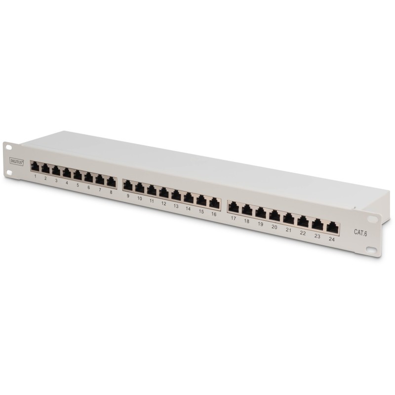 Buy DIGITUS Patch Panel 1U 24-Port Cat6 Shielded Gray in Cyprus, Nicosia, Limassol, Larnaka, Pafos